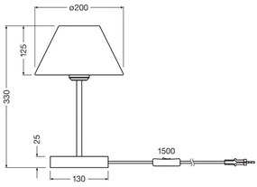 Ledvance - Lampada da tavolo DECOR RAFFIA 1xE27/15W/230V bastone di rafia