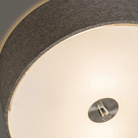 Lampada da soffitto rustica color tortora 30 cm - Drum Jute