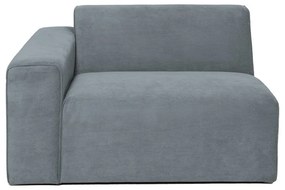 Divano componibile grigio (con penisola a sinistra) con rivestimento in velluto a coste Sting – Scandic