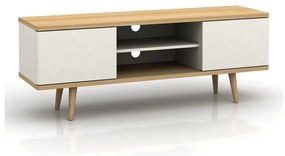 Tavolo TV bianco in rovere 140x52 cm Alana - Støraa