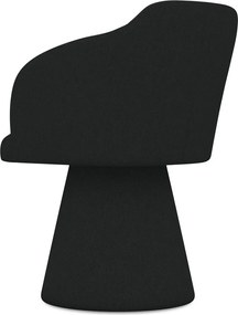 Sedia da pranzo nera in imbottito Kanoa – Makamii