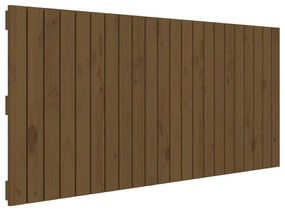 Testiera da parete miele 140x3x60 cm in legno massello di pino