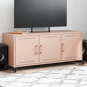 Mobile Tv Rosa 100,5x39x43,5 Cm İn Acciaio Laminato A Freddo /