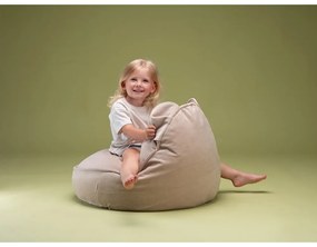 Pouf a sacco per bambini beige con rivestimento in velluto Bear – Wigiwama
