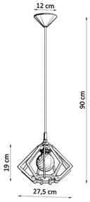 Lampadario a sospensione con filo POMPELMO 1xE27/60W/230V
