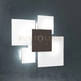 Upgrade 45 applique plafoniera 4 luci attacco e27 in vetro e metall...
