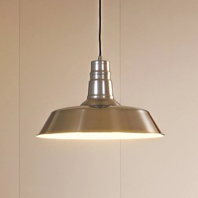 Lampada a sospensione Lindby Laylan, bianco/nero, Ø 46 cm, metallo