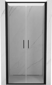 Mexen Exo doppie porte doccia battenti 90 cm, trasparente, nero - 814-090-000-70-00