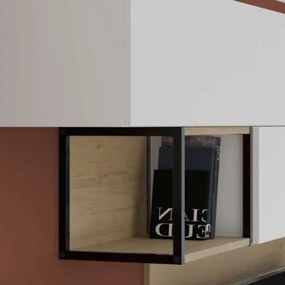 Parete Attrezzata 260 Cm Design Moderno Tronador Bianco E Rovere