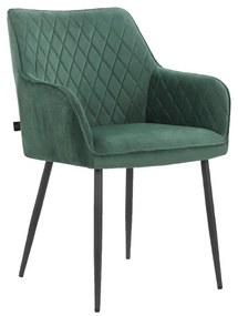 Set di sedie da pranzo verde in imbottito 2 pz Elvira – Støraa