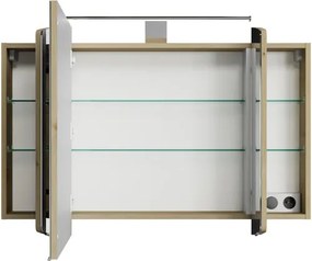 Specchio Contenitore Con Illuminazione Cassca PELIPAL legno caldo L 100 x H 67 x P 17 cm