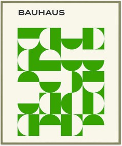 Stampa digitale incorniciata Bauhaus Green Poster