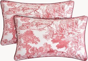 Set di 2 federe in cotone percalle Toile De Jouy
