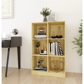 Libreria 70x33x110 cm in legno massello di pino
