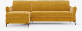 Dalia divano letto angolare con vano contenitore - materasso alto 18 cm in raffinato tessuto smacchiabile T30