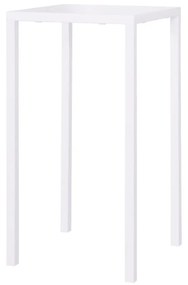 Tavolo alto BASILEA in metallo bianco 70&#215;70 cm, impilabile