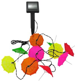 Catena LED solare 10xLED/1,2V 300 mAh 3,8 m IP44 ombrelli
