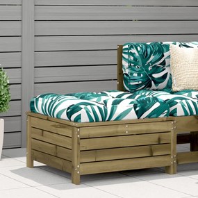 Poggiapiedi Da Giardino 62x63,5x32 Cm Legno Impregnato Di Pino /