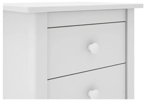 Comodino bianco per bambini in legno di pino Max - Marckeric