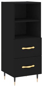 Credenza nero 34,5x34x90 cm in legno multistrato