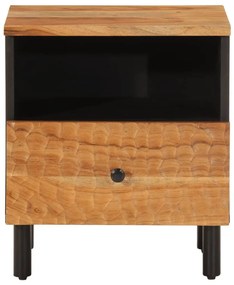 Comodino 40x33x46 cm in legno massello di acacia