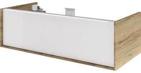 Mobile da bagno sospeso sotto lavabo L 105 x H 32 x P 48 cm laccato lucido, 1 cassetto SENSEA Neo