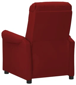 Poltrona massaggio elettrica rosso vino similpelle