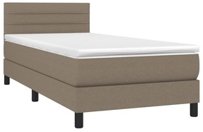 Giroletto a molle con materasso tortora 100x200 cm in tessuto