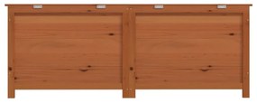 Scatola cuscini marrone 150x50x56 cm in legno massello di abete
