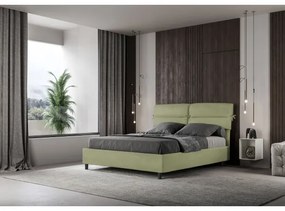 Letto contenitore da 160x190 in microfibra tč verde Nandy