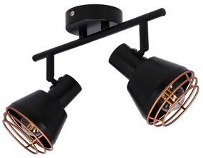 Faretto da parete NERIA 2xE14/40W/230V nero/rame