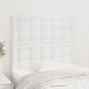 Testiera 2 Pz Bianco 80x5x78/88 Cm İn Similpelle /