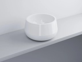 Cielo Tina bacinella 45 cm lavabo da appoggio senza troppopieno in ceramica bianco lucido