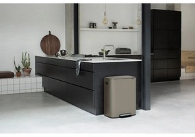 Bidone in acciaio grigio per raccolta differenziata 60 l Bo - Brabantia