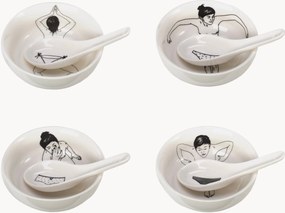 Set di 4 ciotole per snack con cucchiaini Undressed
