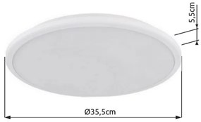 Globo 41569-18W - Plafoniera LED XANDER LED/18W/230V 3000K diametro 35 cm bianco