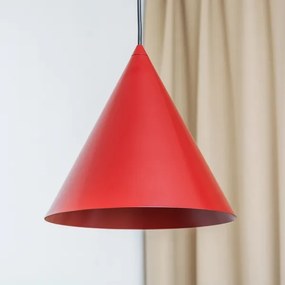 Lampada a sospensione con cavo ETNA II 1xE27/15W/230V diam. 25 cm rossa