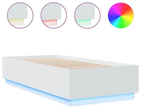 Giroletto con luci led bianco 90x200 cm in legno multistrato