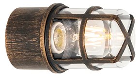 Lampada da soffitto e da parete oro anticato IP54 - Kiki