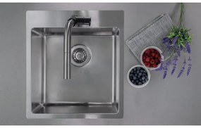 Deante ZPO_010A - Lavello della cucina OLFATO 50,5x45 cm pettinato acciaio