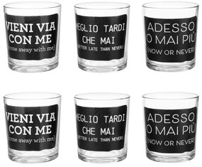 Set 6 bicchieri acqua 270 ml Moods nero