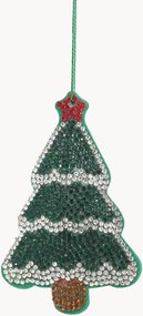 Set di 2 addobbi di Natale in vetro Jewel