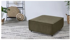 Pouf in velluto a coste verde chiaro Nihad modular - Bobochic Paris