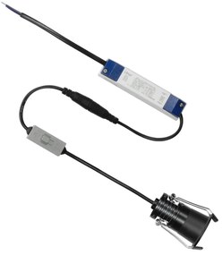 Faretto LED Incasso 5W Foro Ø35mm 3CCT - CRI92 Nero UGR11 Colore Bianco Variabile CCT