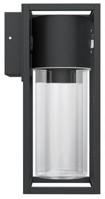 Applique Nera E27 con Sensore di Movimento IP54 - Serie VIMO