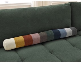 Divano angolare verde allungabile e con contenitore (penisola a destra/a L) con rivestimento in ciniglia Fuji – Bobochic Paris