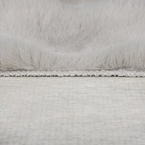 Tappeto in pelliccia sintetica grigio chiaro 80x150 cm Waffle Faux Fur - Flair Rugs