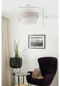 Brilagi - Lampadario a plafone DOVER SHINE 1xE27/15W/230V diametro 50 cm grigio/color crema