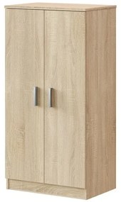 Mobile scarpiera H 108 rovere canadese in legno con 2 ante e 6 ripiani