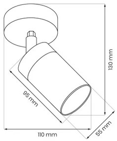 Brilagi - Faretto da parete POKER 1xGU10/25W/230V beige
